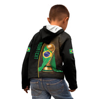Personalized Brazil Football 2026 Kid Hoodie Trophy Flag Pride Art