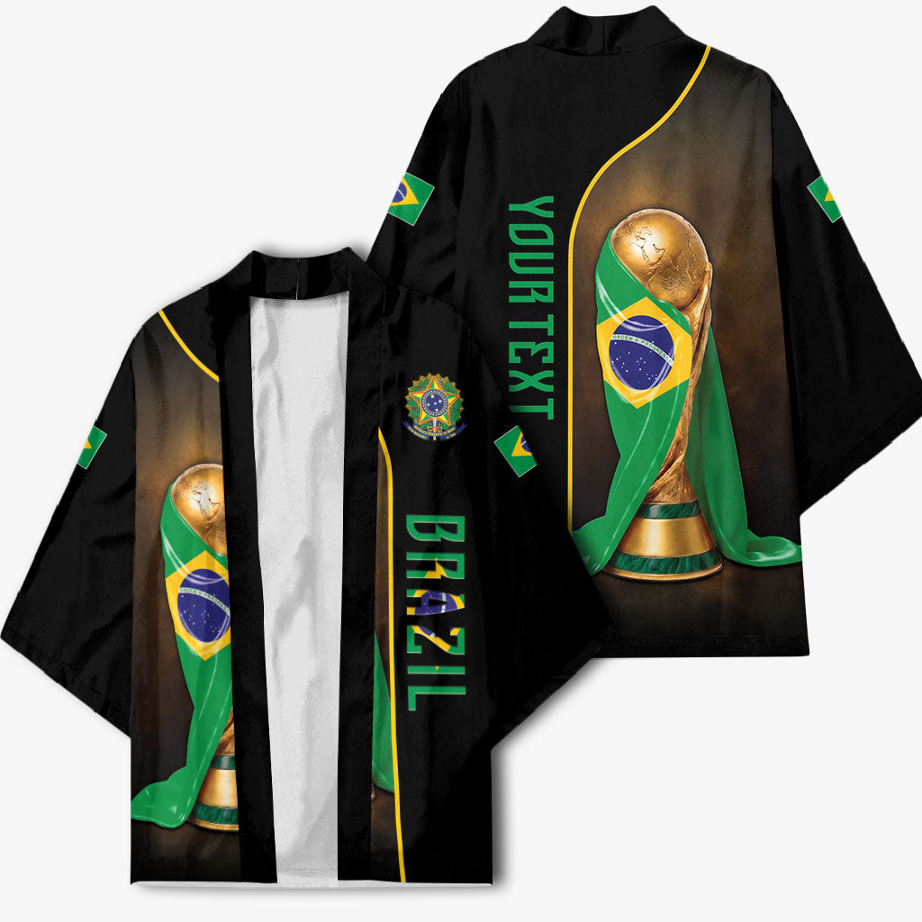 Personalized Brazil Football 2026 Kimono Trophy Flag Pride Art