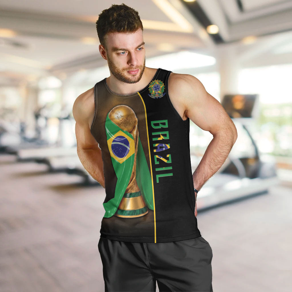 Personalized Brazil Football 2026 Men Tank Top Trophy Flag Pride Art