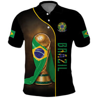 Personalized Brazil Football 2026 Polo Shirt Trophy Flag Pride Art