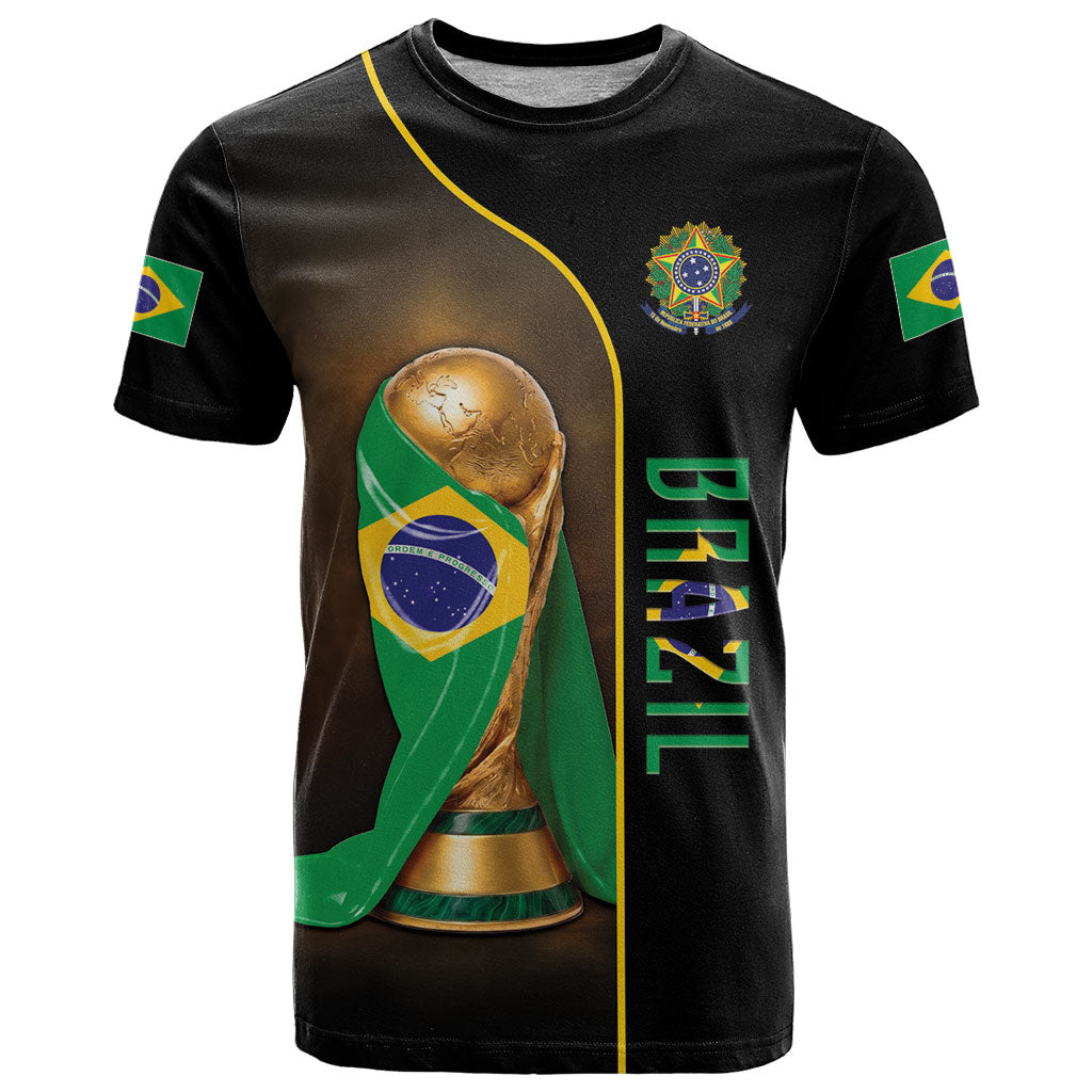 Personalized Brazil Football 2026 T Shirt Trophy Flag Pride Art