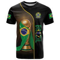 Personalized Brazil Football 2026 T Shirt Trophy Flag Pride Art