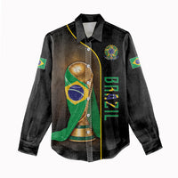 Personalized Brazil Football 2026 Women Casual Shirt Trophy Flag Pride Art