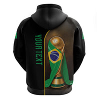 Personalized Brazil Football 2026 Zip Hoodie Trophy Flag Pride Art