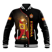 Personalized Spain Football 2026 Baseball Jacket Trophy Flag Pride Art