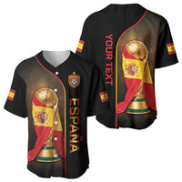 Personalized Spain Football 2026 Baseball Jersey Trophy Flag Pride Art