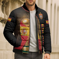 Personalized Spain Football 2026 Bomber Puffer Jacket Trophy Flag Pride Art