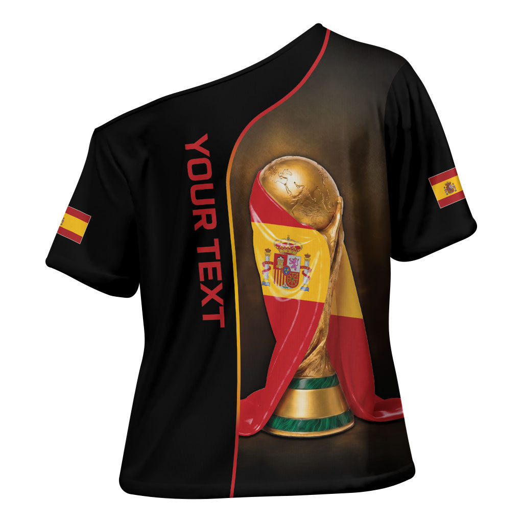 Personalized Spain Football 2026 Cross Shoulder Shirt Trophy Flag Pride Art