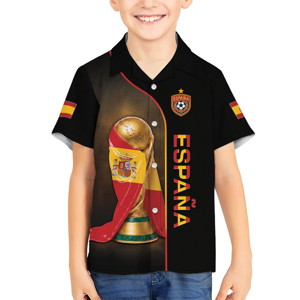 Personalized Spain Football 2026 Hawaiian Shirt Trophy Flag Pride Art