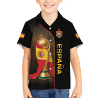 Personalized Spain Football 2026 Hawaiian Shirt Trophy Flag Pride Art