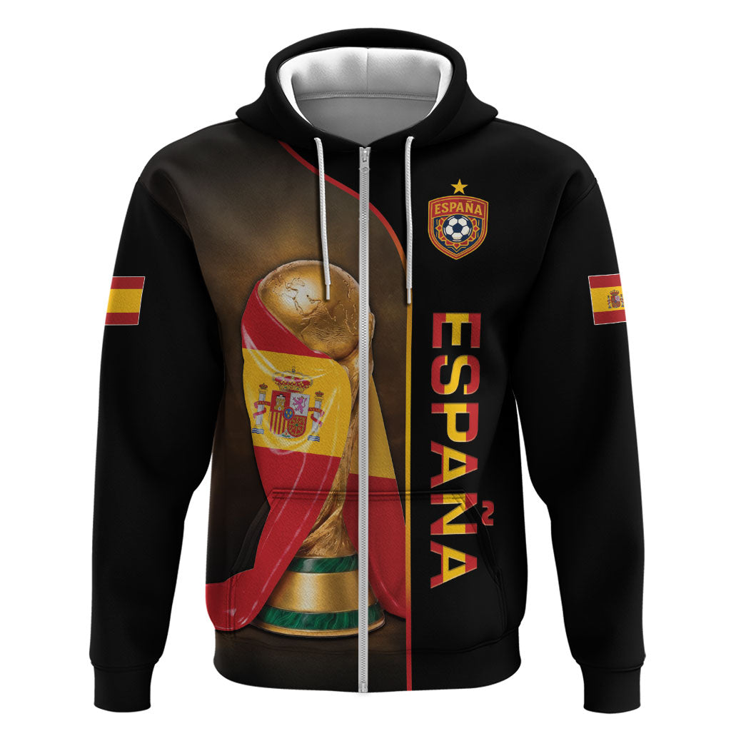 Personalized Spain Football 2026 Hoodie Trophy Flag Pride Art