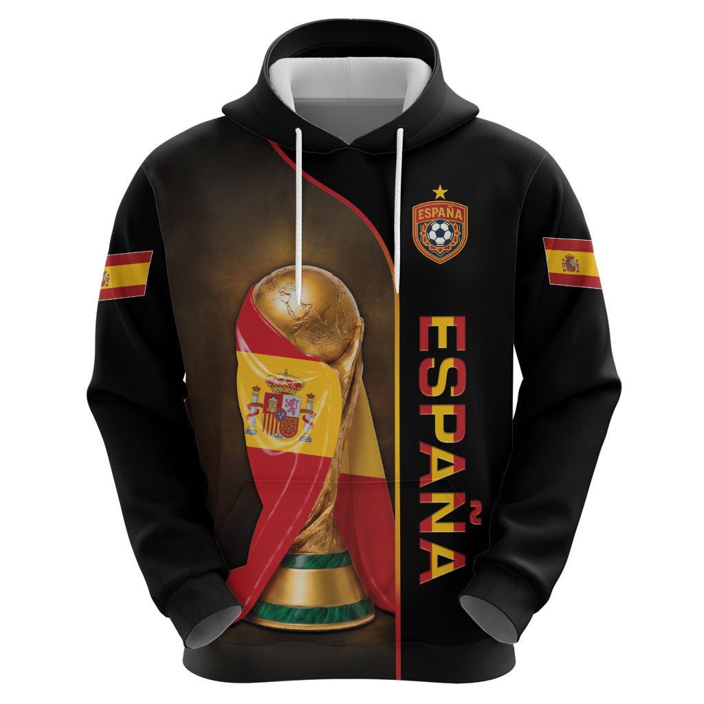 Personalized Spain Football 2026 Hoodie Trophy Flag Pride Art