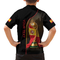 Personalized Spain Football 2026 Kid Hawaiian Shirt Trophy Flag Pride Art