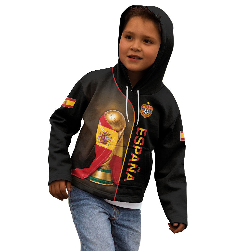 Personalized Spain Football 2026 Kid Hoodie Trophy Flag Pride Art