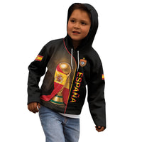 Personalized Spain Football 2026 Kid Hoodie Trophy Flag Pride Art