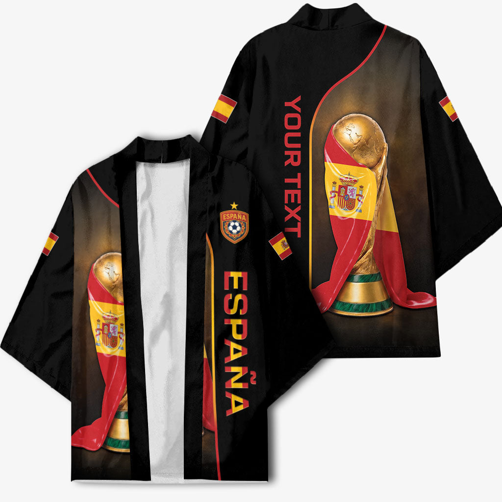 Personalized Spain Football 2026 Kimono Trophy Flag Pride Art
