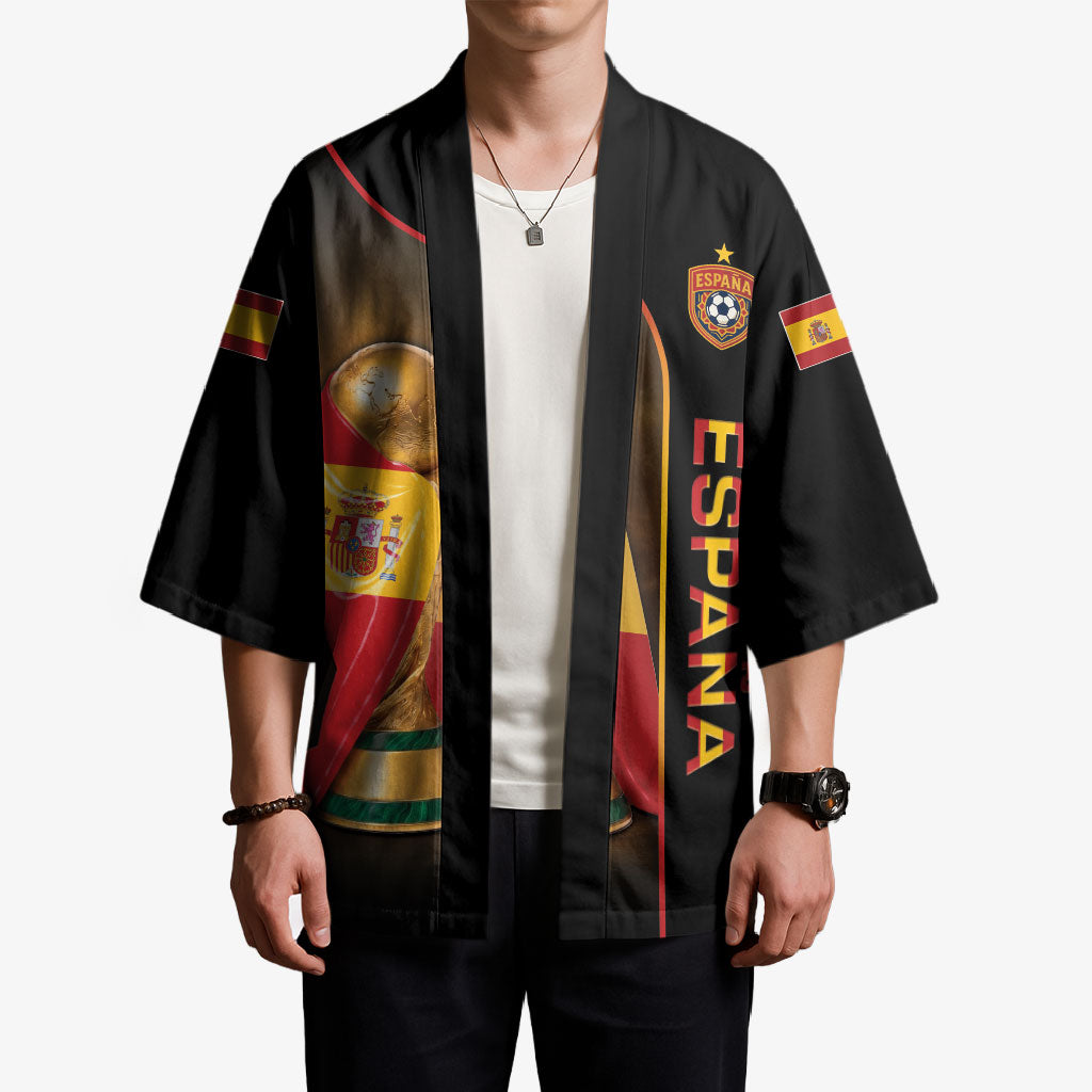 Personalized Spain Football 2026 Kimono Trophy Flag Pride Art