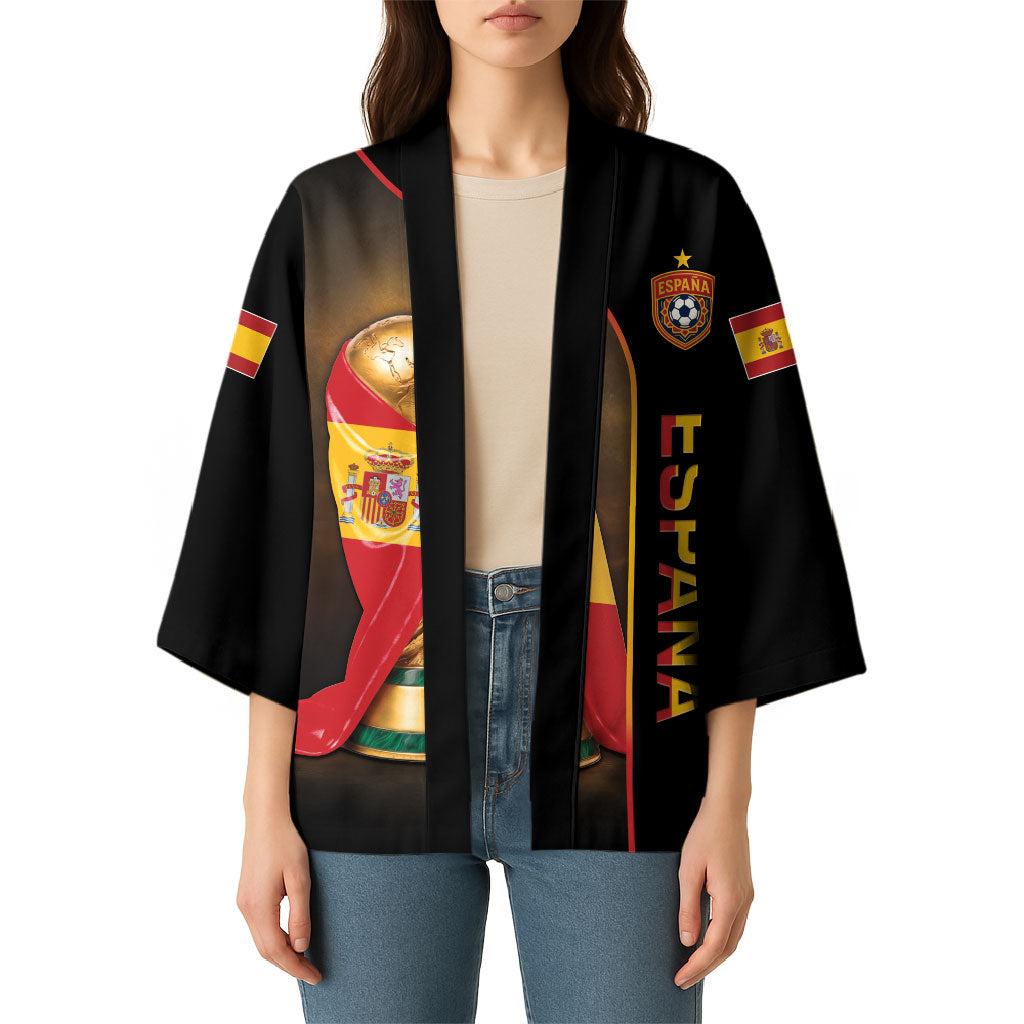 Personalized Spain Football 2026 Kimono Trophy Flag Pride Art