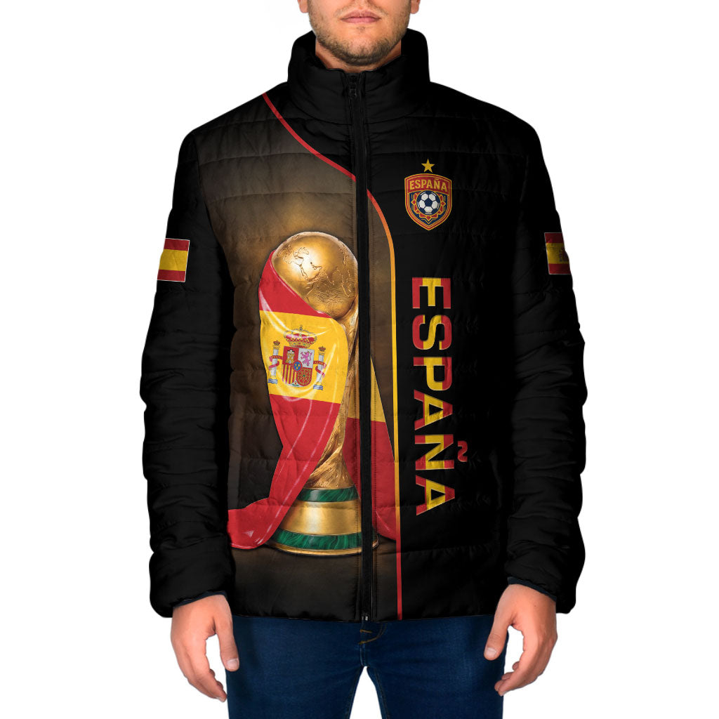 Personalized Spain Football 2026 Padded Jacket Trophy Flag Pride Art