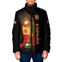 Personalized Spain Football 2026 Padded Jacket Trophy Flag Pride Art