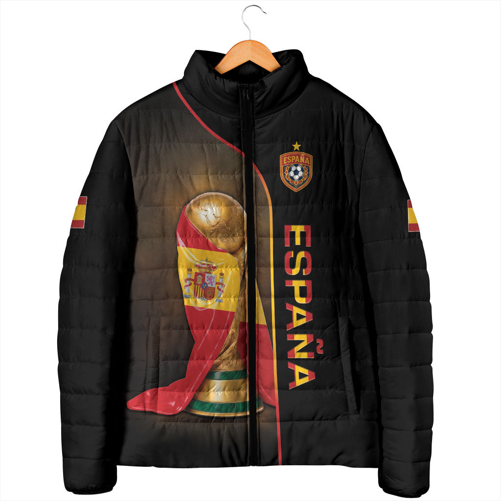 Personalized Spain Football 2026 Padded Jacket Trophy Flag Pride Art