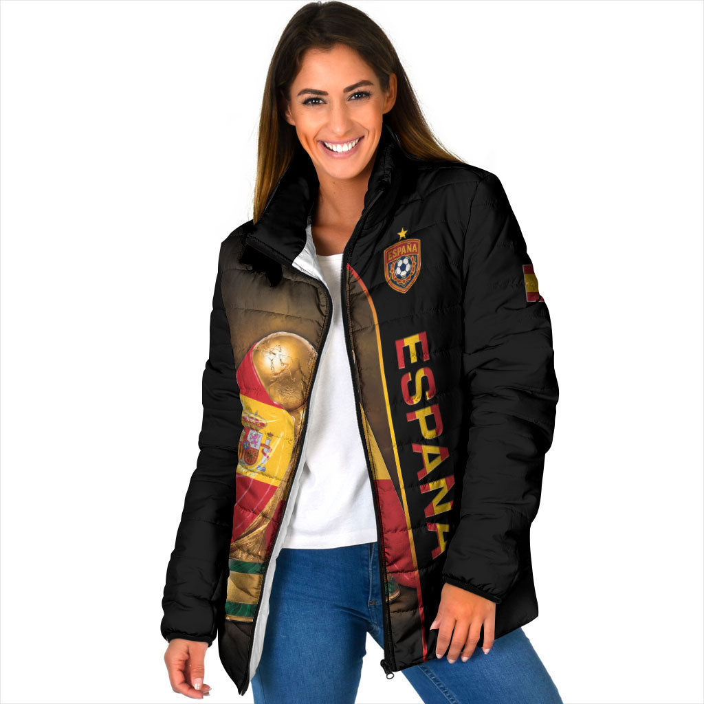 Personalized Spain Football 2026 Padded Jacket Trophy Flag Pride Art