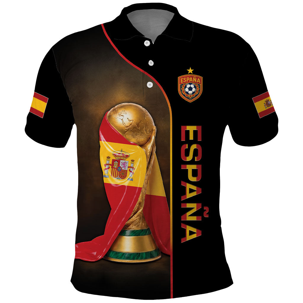 Personalized Spain Football 2026 Polo Shirt Trophy Flag Pride Art