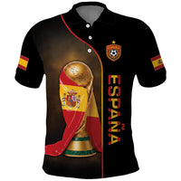 Personalized Spain Football 2026 Polo Shirt Trophy Flag Pride Art