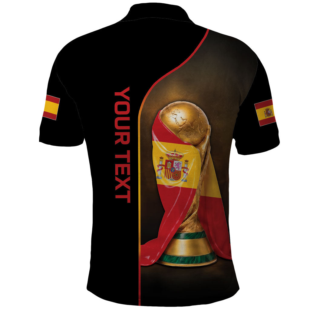 Personalized Spain Football 2026 Polo Shirt Trophy Flag Pride Art