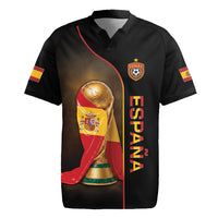 Personalized Spain Football 2026 Rugby Jersey Trophy Flag Pride Art