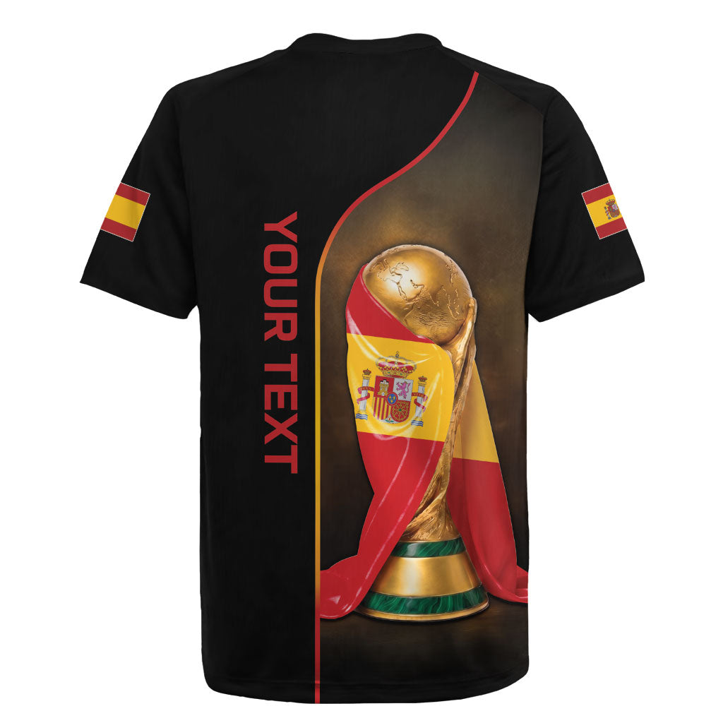 Personalized Spain Football 2026 Rugby Jersey Trophy Flag Pride Art