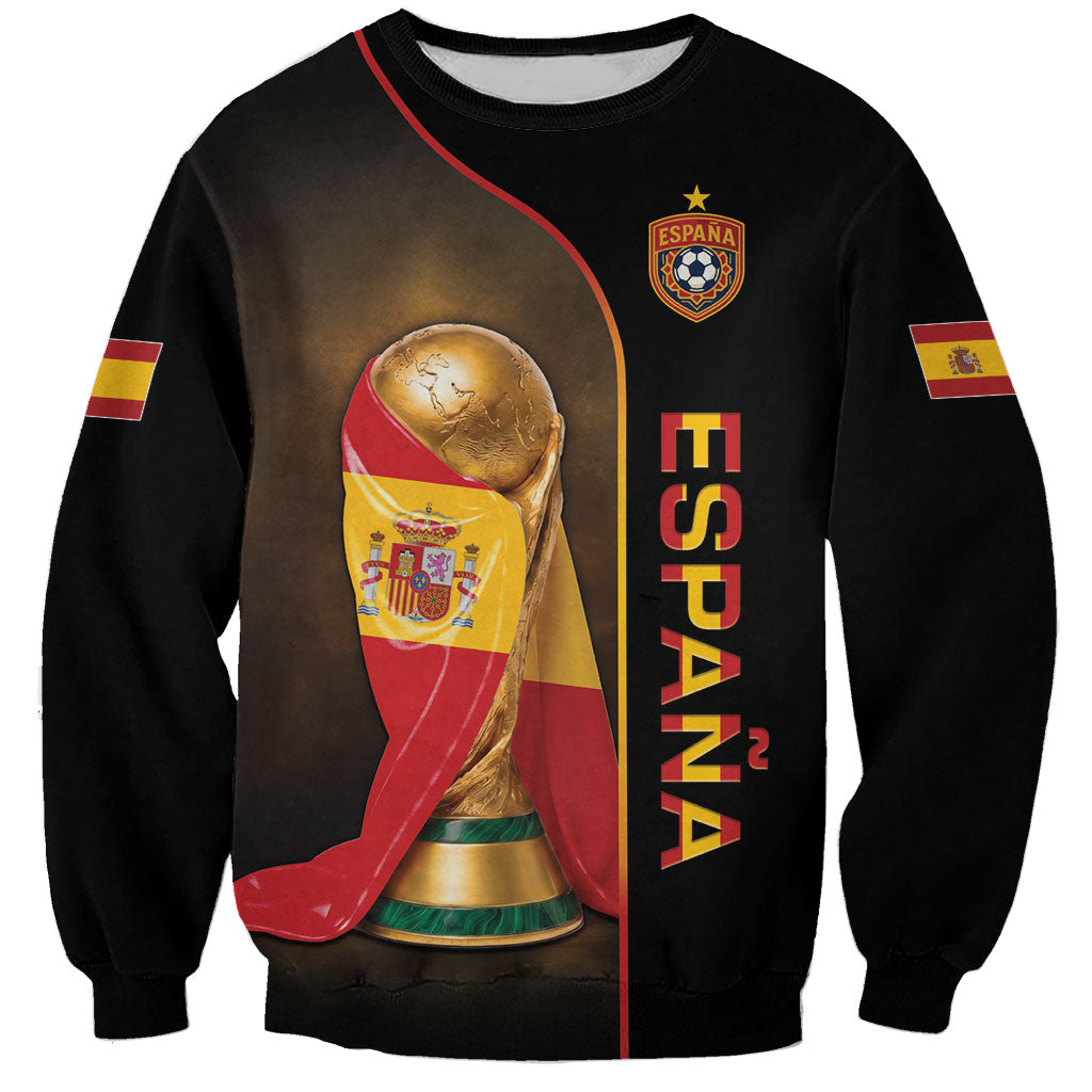Personalized Spain Football 2026 Sweatshirt Trophy Flag Pride Art
