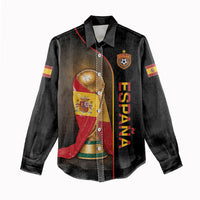 Personalized Spain Football 2026 Women Casual Shirt Trophy Flag Pride Art