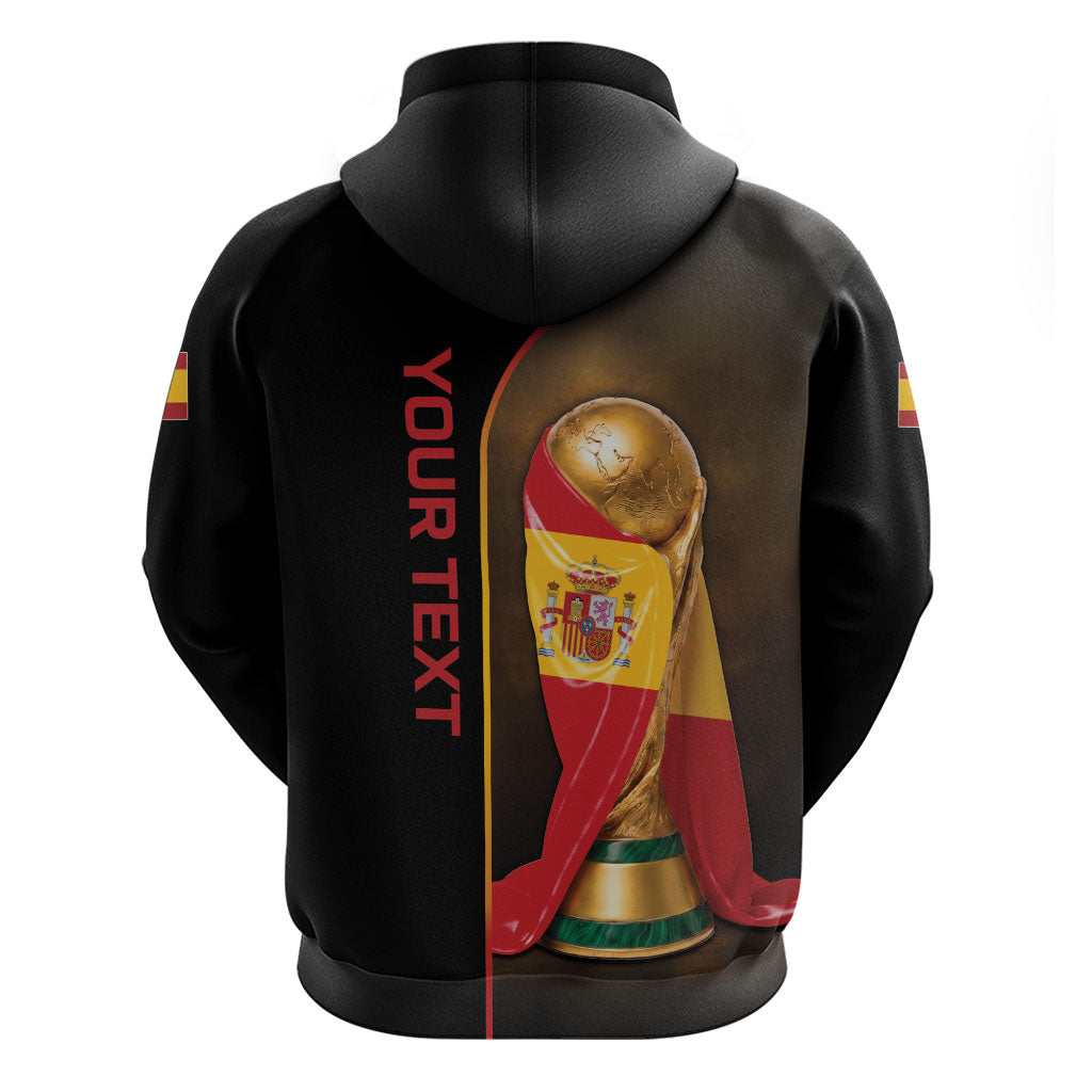 Personalized Spain Football 2026 Zip Hoodie Trophy Flag Pride Art