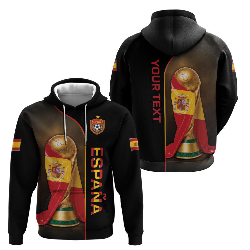 Personalized Spain Football 2026 Zip Hoodie Trophy Flag Pride Art