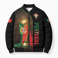 Personalized Portugal Football 2026 Bomber Puffer Jacket Trophy Flag Pride Art