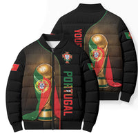 Personalized Portugal Football 2026 Bomber Puffer Jacket Trophy Flag Pride Art