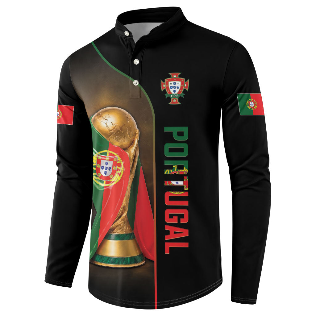 Personalized Portugal Football 2026 Button Sweatshirt Trophy Flag Pride Art