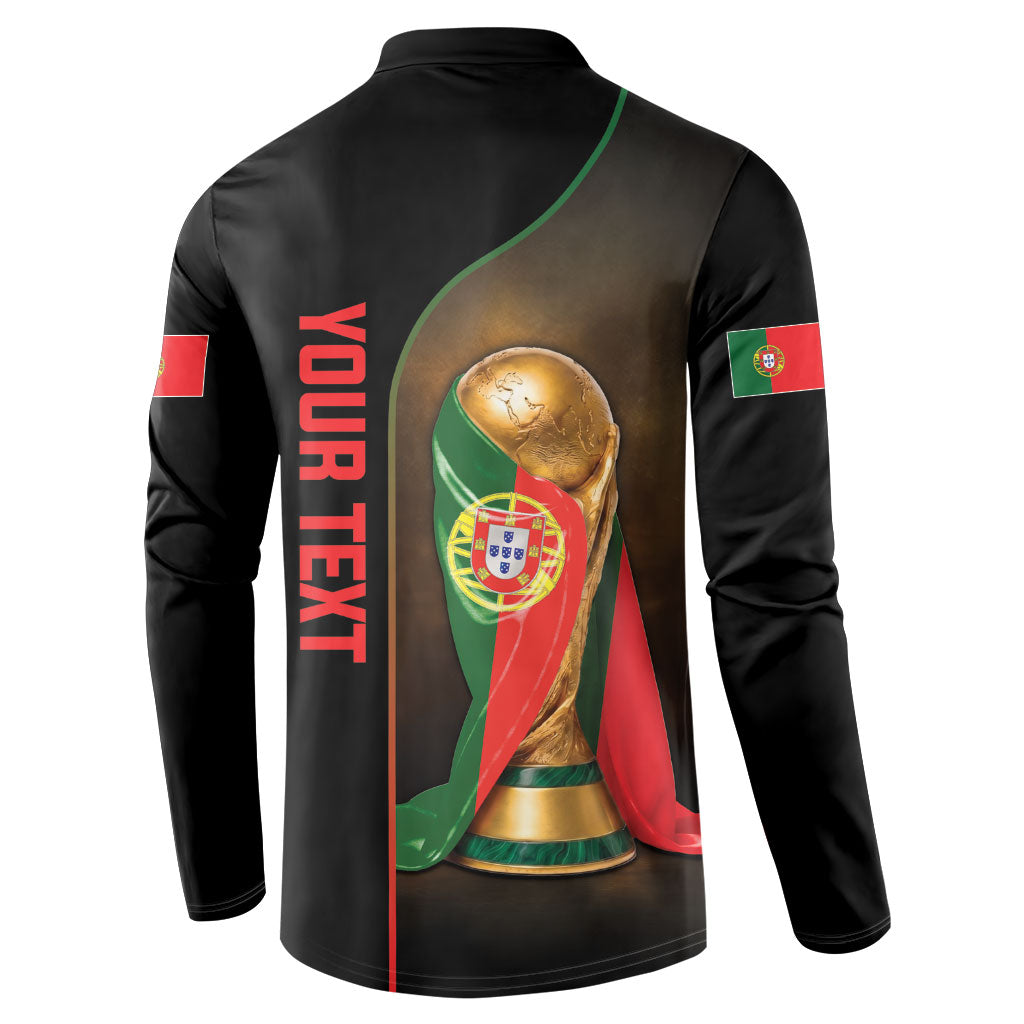 Personalized Portugal Football 2026 Button Sweatshirt Trophy Flag Pride Art