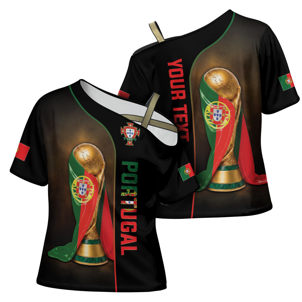 Personalized Portugal Football 2026 Cross Shoulder Shirt Trophy Flag Pride Art