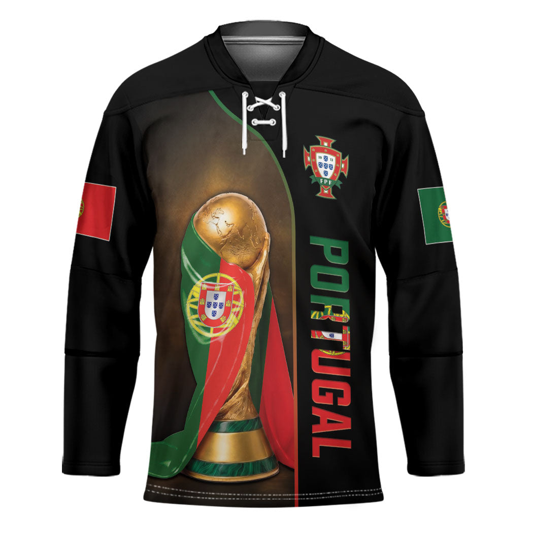 Personalized Portugal Football 2026 Hockey Jersey Trophy Flag Pride Art