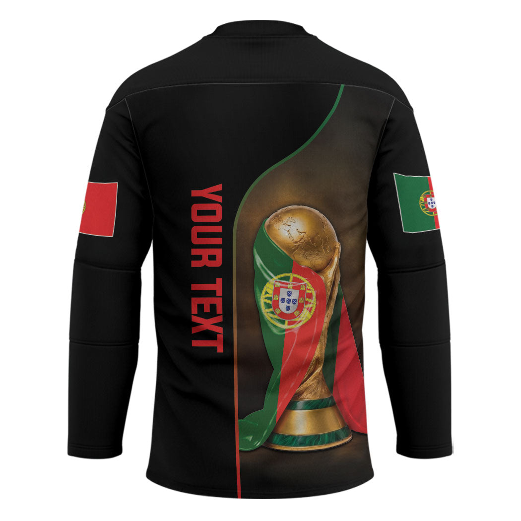 Personalized Portugal Football 2026 Hockey Jersey Trophy Flag Pride Art