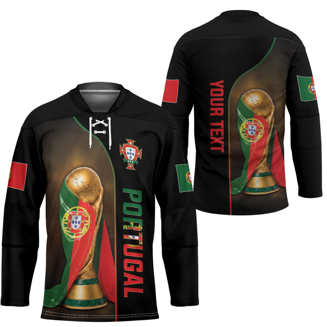 Personalized Portugal Football 2026 Hockey Jersey Trophy Flag Pride Art