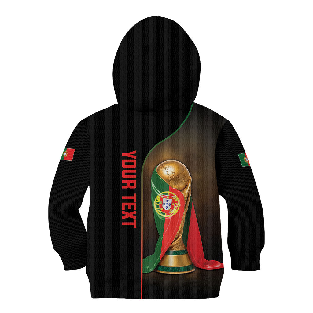 Personalized Portugal Football 2026 Kid Hoodie Trophy Flag Pride Art
