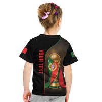 Personalized Portugal Football 2026 Kid T Shirt Trophy Flag Pride Art