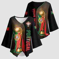 Personalized Portugal Football 2026 Kimono Sleeve Blouse Trophy Flag Pride Art