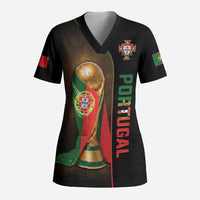 Personalized Portugal Football 2026 Scrub Top Trophy Flag Pride Art