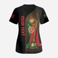 Personalized Portugal Football 2026 Scrub Top Trophy Flag Pride Art