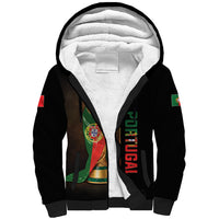 Personalized Portugal Football 2026 Sherpa Hoodie Trophy Flag Pride Art