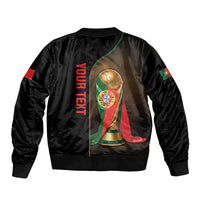 Personalized Portugal Football 2026 Sleeve Zip Bomber Jacket Trophy Flag Pride Art